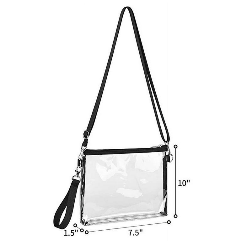 Bagenius Clear Crossbody Purse Bag Stadium Approved Clear Tote Bag for Work Concert Sports