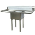 thumbnail image 3 of 54 in. Commercial Single Compartment Sink with Left Right Drain Board NSF Certified, 3 of 9