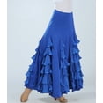 thumbnail image 2 of Flamenco Paso Doble Ballroom Smooth Dancing Skirts for Women Sale Blue, 2 of 4