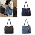 thumbnail image 2 of Contemporary Shoulder Bag Jeans Handbag Large Capacity Shopping Bag Delicate Handbags For Work School And Travel, 2 of 9
