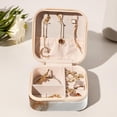 thumbnail image 6 of Marble Travel Portable Square Jewelry Box Earring Necklace Bracelet Holder Display Case Organizer Box, Decorative Jewelry Stand Storage Box, 6 of 6