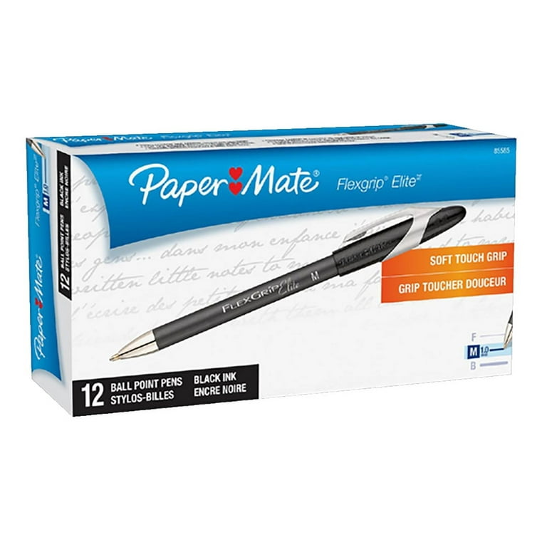 FlexGrip Elite Ballpoint Pen, Stick, Medium 1 mm, Black Ink, Black Barrel, Dozen FlexGrip Elite Ballpoint Pen, Stick, Medium 1 mm, Black Ink, Black Barrel, Dozen