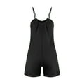 thumbnail image 5 of Henpk Jumpsuits For Women Dressy Plus Size Clearance Summer Womens Jumpsuits And Rompers Women'S Summer Casual Breathable Comfort Sports Solid Color Suspender Romper Jumpsuit Romper Shorts Black XL, 5 of 8