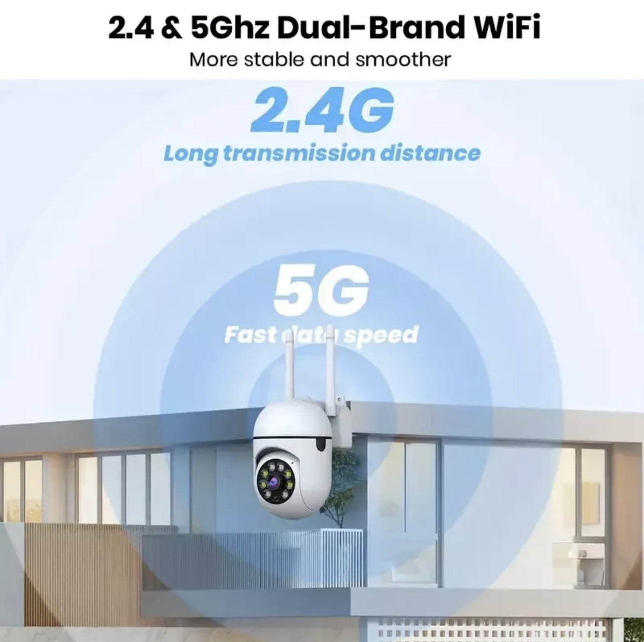 4-Pack Wireless 5G WiFi Security Camera System Smart Outdoor Night Vision 1080P