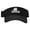 Black, variant on Viking Ship Embroidered Cotton Twill Sun Visor - Khaki OSFM