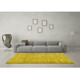 thumbnail image 3 of Ahgly Company Machine Washable Indoor Rectangle Abstract Yellow Contemporary Area Rugs, 7' x 9', 3 of 4