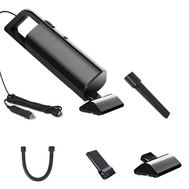 Aspirador de coche con cable, fuerte fuerza de succión, eléctrico, portátil, aspirador de pelo para mascotas, para coche, hogar, oficina, negro