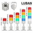 thumbnail image 3 of Lefu 220V Led Signal Tower Stack Lights Column Lamp Andon Lights with Rotatable Base, 3 of 3