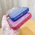 thumbnail image 5 of for iPhone 14 Pro Max Case Bling Glitter Gradient Cute Cover, Shockproof Cute Anti-Yellow Soft Elegant Phone Case for Girls Women Screen Protector Slim Camera Protection Crystal Case -Blue, 5 of 10