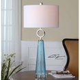 thumbnail image 1 of Uttermost Navier Crystal and Metal Table Lamp in Blue/Nickel/White, 1 of 4