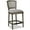 Gray, variant on Triomphe Rattan Wicker High Back Armless Counter Bar Stool Dark Heathered Grey
