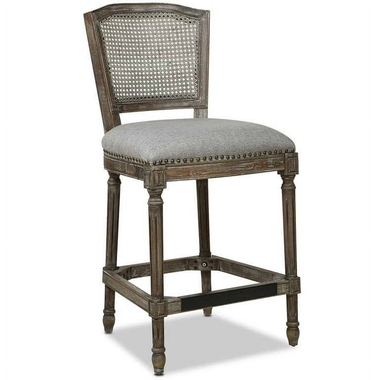 Gray wicker online counter stools