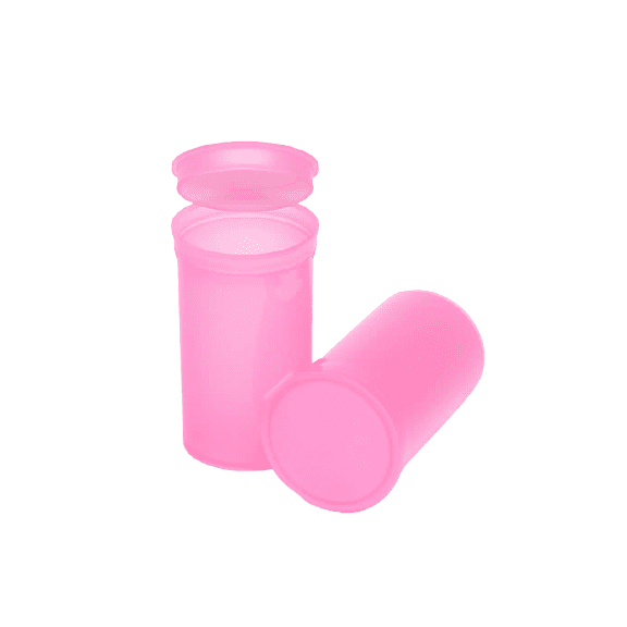 Philips Empty Prescription Pop Top Vial Made in USA Pack of 225 Dry Herb Containers with Child Resistant Translucent Pink Color 19 Dram Medical Pharmacy Pill Bottles