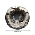 thumbnail image 3 of Bdday Décorations de Noël Renne en Acrylique Rond Panneau Suspendu Décorations Murales Festives, 3 of 7