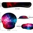 thumbnail image 2 of Keyboard Wrist Rest Pad and Mouse Pads with Wrist Rest Support Memory Foam Ergonomic Mouse Pad Set Easy Typing for Home & Office Computers,Laptop,Gaming-Multicolor, 2 of 6