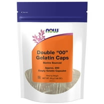 NOW Supplements, Empty Gelatin Capsules, Double "00", Bovine Sourced, Filled by Weight, 250 Gel Capsules