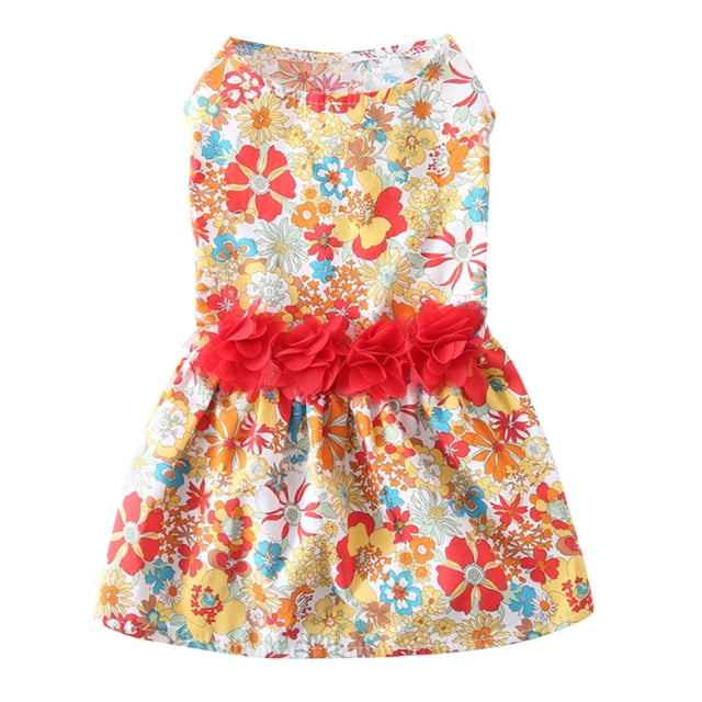 Desiderio Color estampado de flores ropa para perros ropa para perros ropa para perros verano
