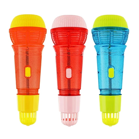 CIMAXIC Fête 3 Pcs Faux Microphone Accessoire en Plastique Accessoire Microphone pour Enfants Faux Jeu d'Imitation Microphone Jouet pour Tout-Petits Jouets pour Cadeaux de Fête Musicale et Accessoires de Performance de Fête Dansante