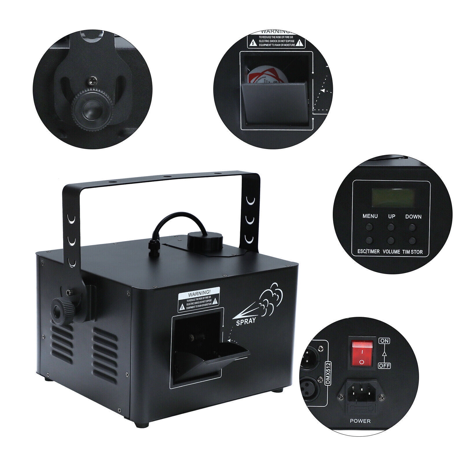 DMX Low Profile Hazer Haze Smoke Fog Machine Theater DJ Stage Effect W/ RC 1500W