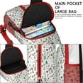 thumbnail image 4 of Sling Backpack,White Christmas Icon Pattern Crossbody Bag with Water Bottle Holder,Waterproof Sling Bag for Men/Women with Chest Phone Holder for Hiking,Travel, 4 of 6