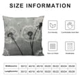 thumbnail image 5 of Dandelion Linen Throw Pillow Case Black and White Pillow Cushion Cover Home Sofa Decorative, 5 of 5