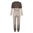 thumbnail image 6 of Eryao Weekly Prime Women's Color Block 2 Piece Tracksuit Crew Neck Long Sleeve Tops Matcing Drawstring Sweatpants Outfits Fall Winter Lightweight Lounge Sets,Multicolor,XXL, 6 of 6