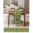 thumbnail image 3 of Pineapple Table Runner 48 Inches, Yellow Tropical Fruit Palm Leaf Floral Summer Bed Runner Dresser Scarves Tabletop for Indoor Outdoor Parties/Ceremony/Banquet, 13" x 48", 3 of 8