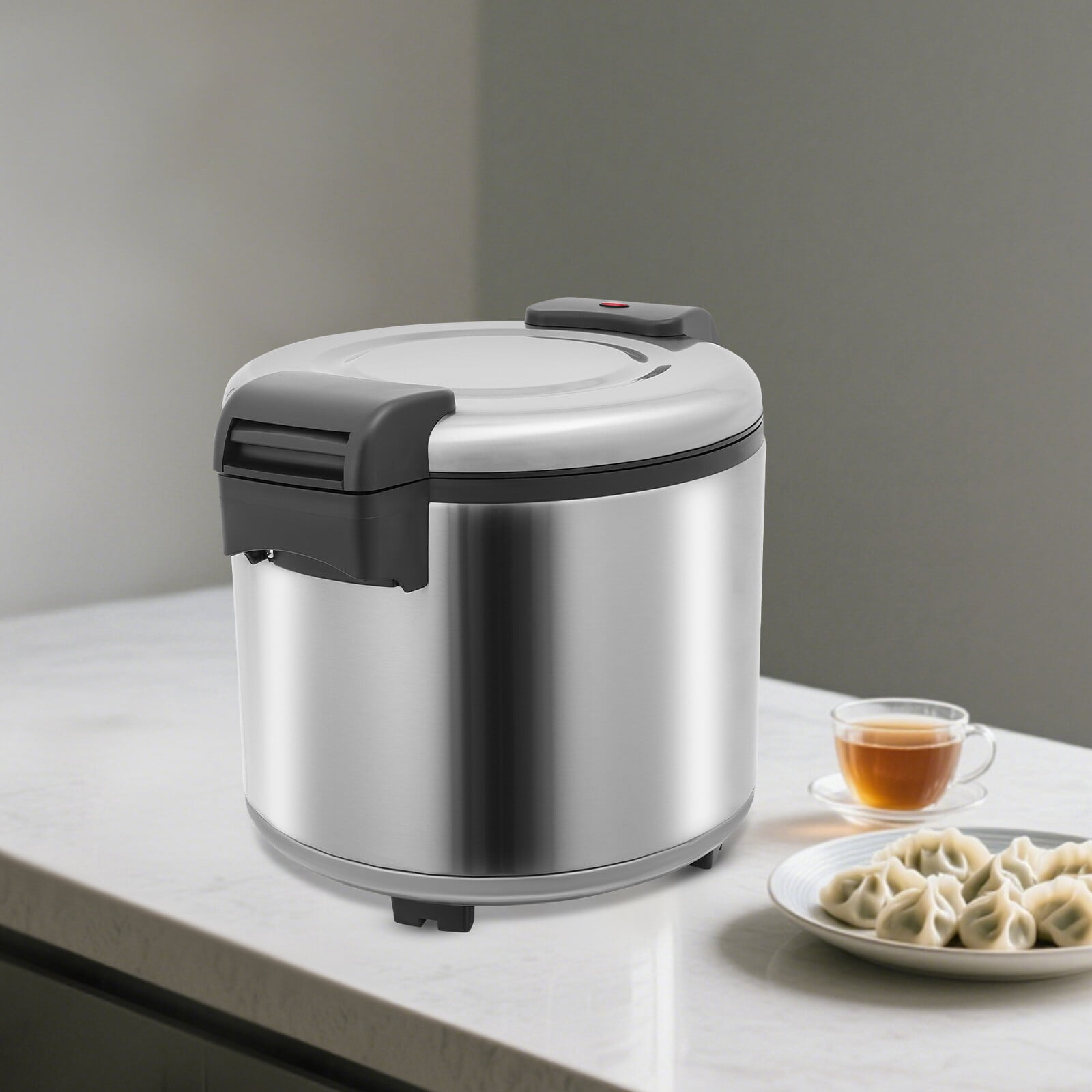 Commercial Electric Rice Warmer 23L/6Gal, 110V 110W Food Warmer for Restaurant Buffet Party, Stainless Steel Non-Stick Inner Pot, Keep Rice Warm Only (Not a Rice Cooker), Includes Rice Spoon