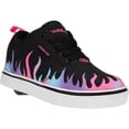 thumbnail image 2 of HEELYS Youth Kids Pro 20 Prints Wheels Skate Sneaker Shoes Black/Neon Pink/Hologram Flame, Numeric_13, 2 of 5