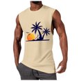 thumbnail image 2 of HUITKMM Tank Top Men's Summer Fashion Coconut Sunset Vest Design Wind Vest, 2 of 5