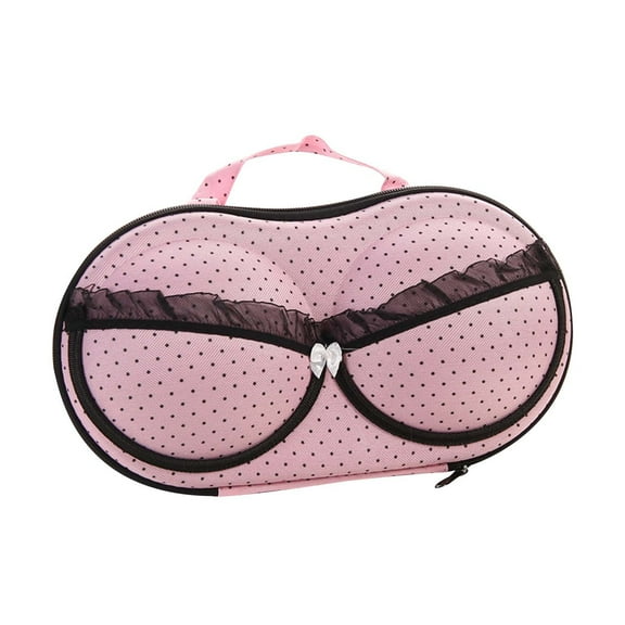 VBXOAE Portable Women's Bra Travel Case Quilted Design for Stylish Storage,Quality Made with EVA Material,Stable and Easy to Clean,Keeps Lingerie Organized