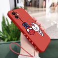 thumbnail image 1 of Funda de silicona con correa de mano para iPhone, carcasa de Spiderman, Hello Kitty, 14, 13, 12, 11 Pro Max, Mini, X, XR, XS MAX, SE20, 8, 7 Plus Fivean LED, 1 of 2