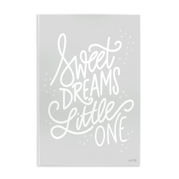 Stupell Industries Sweet Dreams Little One Typography Painting Unframed Art Print Wall Art, 10 x 15