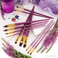 thumbnail image 3 of RSET-9315 | 12pc Burgundy Taklon Long Handle Variety Brush Set, 3 of 6