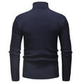 thumbnail image 3 of DHFJKG Mens Jacquard Turtleneck Base Sweaters Pullover Top Slim Fit Solid Color Long Sleeve Business Casual Dress Sweater Fall Winter Lightweight Cozy Jumper Tops, 3 of 3
