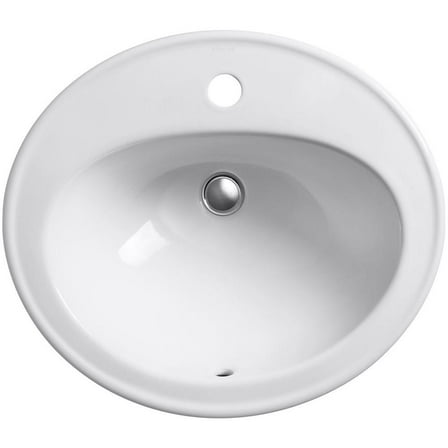Open Box KOHLER K-2196-1-0 Pennington Self-Rimming Bathroom Sink, White