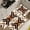 A003 Wood Western Rugs, variant on Brown BlueWood Textured Mountain Rug Colorful Patchwork Rugs Farmhouse Kitchen Rugs Sets 3 Piece with Runner Soft Kitchen Carpets and Rug Non Slip Washable for Entryway Front Door Laundry