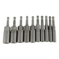 thumbnail image 2 of 20Pc 1/4 Inch Wrench Hex Bit Socket Set Deep Long 1/2 Inch Impact Drill Socket Adapter Drill Bits,20 * Drill Socket,Silver & grey, 2 of 9