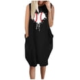 thumbnail image 1 of Birdeem la Mode Robe d'Été pour Femmes Grande Taille Décontractée Ample avec Poches Aguichant Imprimée, 1 of 1