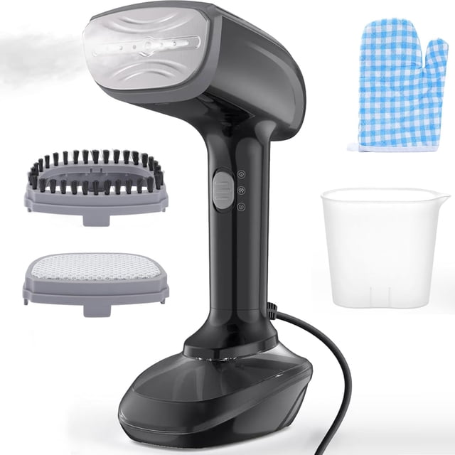 300ml Vaporizador para Ropa,2000W 2 en 1 Alta Potencia Planchas de Vapor para Ropa,Vaporizador de Mano para Planchar y Eliminar Arrugas,con Placa de Cerámica de Calentamiento Ráp
