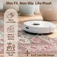 thumbnail image 6 of Design&I 8'x10' Washable Area Rug Sleek Flatweave Pet Friendly Pink Boho Vintage Scroll Border Delicate Blossoms Girly Bathroom for King Size Bedroom, Under Bed, 6 of 7