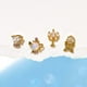thumbnail image 3 of Juego de pendientes con forma de vela geométrica, pendientes de plata con pasador en forma de botella de agua y circonitas microengastadas que conservan el color oro rosa para mujer, 3 of 6