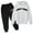 White, variant on Toddler Boys 2 Piece Outfits Letter Printed Long Sleeve Hoodie Pullover Tops and Pants Sweatshirt Outfits Size 3-4T ,Black