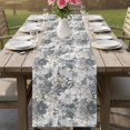 thumbnail image 4 of Spring Botanical Table Runner - 90 Inch Long Country Floral Leaves Gray Brown Cotton and Linen Blended Dress Scarves Farmhouse Table Runner for Kitchen Dining, Coffee Table, 13" x 90", 4 of 8