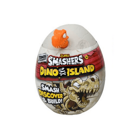 Smashers (Orange) Novelty Dino Island Nano Egg by ZURU - Dinosaur May Vary