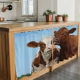 thumbnail image 6 of Brown Cows Tier Curtains 36 Inch Length, Country Elegant Farmhouse Modern Art Cafe Short Curtains for Bathroom Over Sink, Small Kitchen Curtain Light Filtering Tiered Drapes 2 Panels 27.5"Wx36"L, 6 of 8