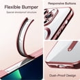 thumbnail image 6 of JETech Electroplated Case for iPhone 13 Pro 6.1-Inch, Camera Lens Full Protection, Compatible with MagSafe Wireless Charging, Shockproof Soft TPU Phone Cover (Pink), 6 of 7