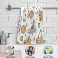 thumbnail image 5 of Autumn Pumpkin Pie 2 PCS Hand Towels for Bathroom, Fall Milk Kitchen Towel Ultra Soft and Absorbent Decorative Fingertip Face Bath Towels for Spa & Hotel, 28.3"x 14.4", 5 of 5