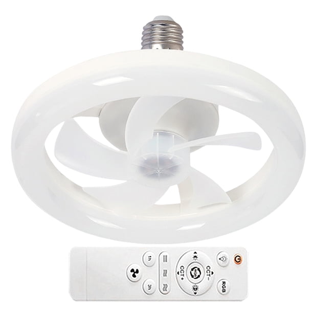 Ventilador Techo 30/40/48W LED DIMBABLE para La Sala Estar Balcón Blanco
