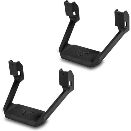 Bully BBS-5002 Universal Aluminium Side Steps in Powdercoat Black - New Updated Design - Fits Various Trucks from Chevy (Chevrolet), Ford, Toyota, GMC, Dodge RAM and Jeep, 2 Pieces (1 Pair)